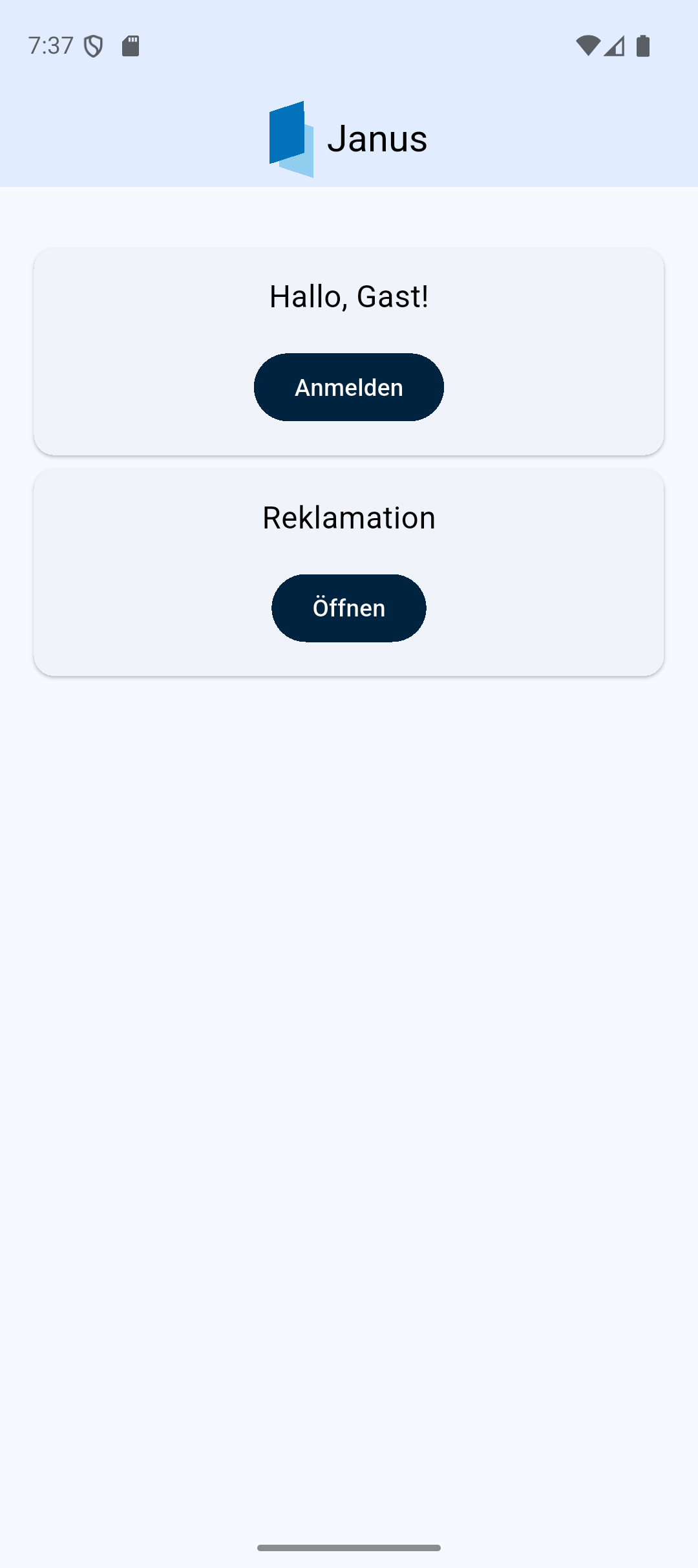 Janus App — Außendienst- und Reklamationsmodul